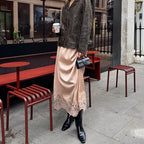 Women's Elegant And Sophisticated A-line Lace-trimmed Skirt That Goes With Everything