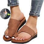 Women Slippers Flat Sole Casual Soft Big Toe Foot Sandal