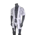 Masculine Lace Thong + Bathrobe Set