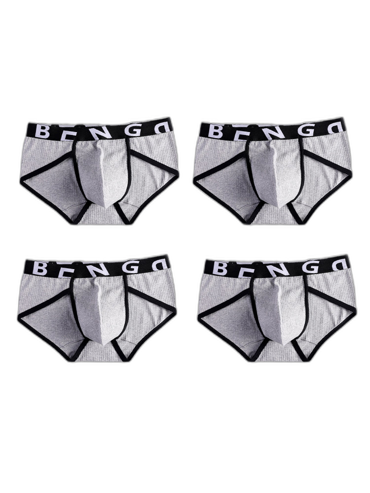4-pack Men's Ultra-Soft Breathable Cotton High-Stretch Briefs 
