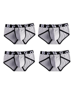 4-pack Men's Ultra-Soft Breathable Cotton High-Stretch Briefs 