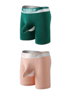 2 Pack Men's Supportive Separated Pouch Ultra-Soft Anti-Chafing Midway Briefs