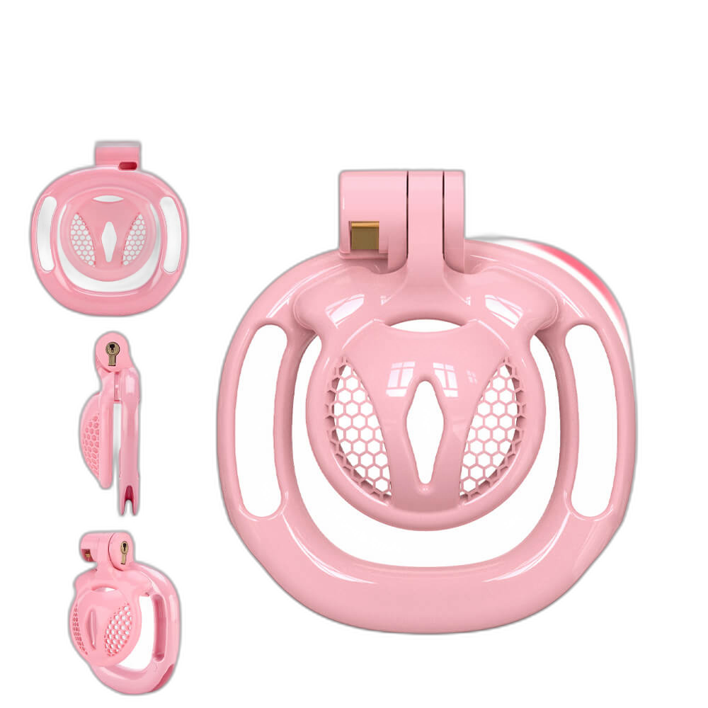Cassian - Tiny Chastity Cage - Male Chastity Equipment - With Belt And Four Rings