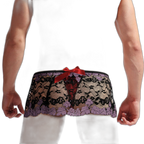 Lace Skirted Sissy Thong With High Waist