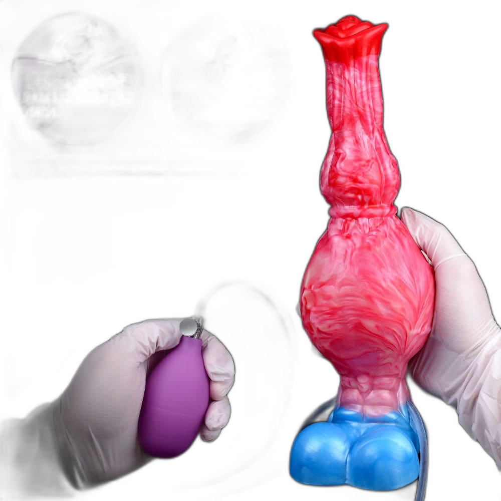 Molten - 10 Inch Inflatable Squirting Knot Dildo - Fantasy Dildo