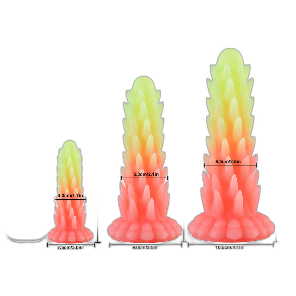 Burr - Spiked Dildo - Glow In The Dark Dildo - Silicone Dildo