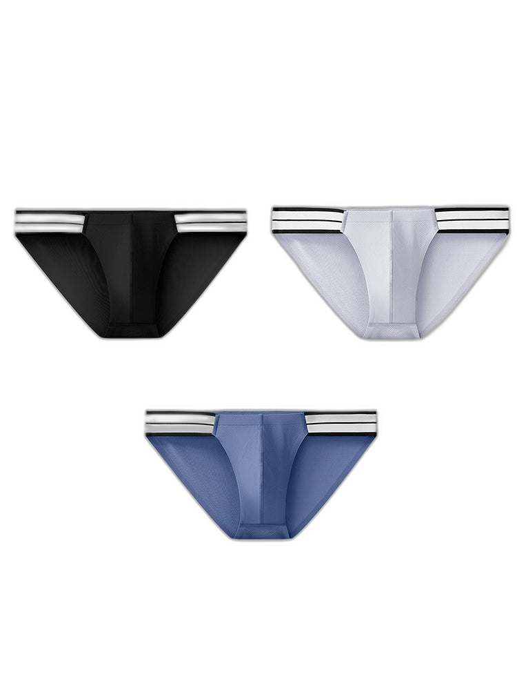 3 Pack Men’s Breathable Ice-Touch Athletic Briefs