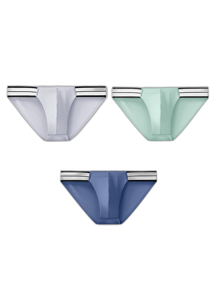 3 Pack Men’s Breathable Ice-Touch Athletic Briefs