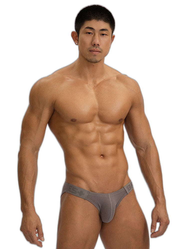 2 Pack Men's Solid Color Low Rise Sweat-Absorbent Large U-Shaped Small Pocket Briefs