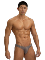 2 Pack Men's Solid Color Low Rise Sweat-Absorbent Large U-Shaped Small Pocket Briefs