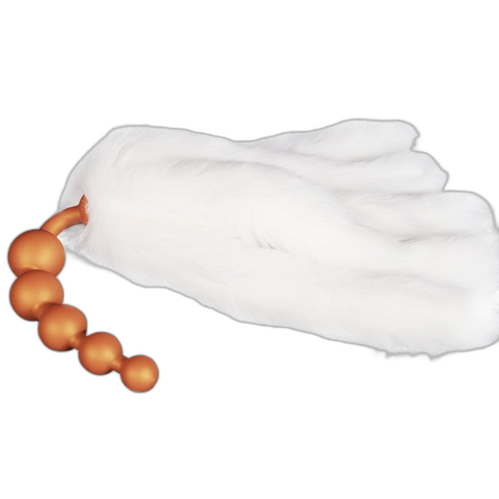 Vixen - Silicone Anal Beads - Different Sizes 5 Anal Balls - Fox Tail Anal Plug