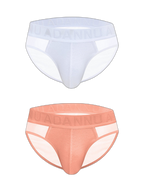 2-pack Men's Sexy Semi-transparent Ribbed Briefs
