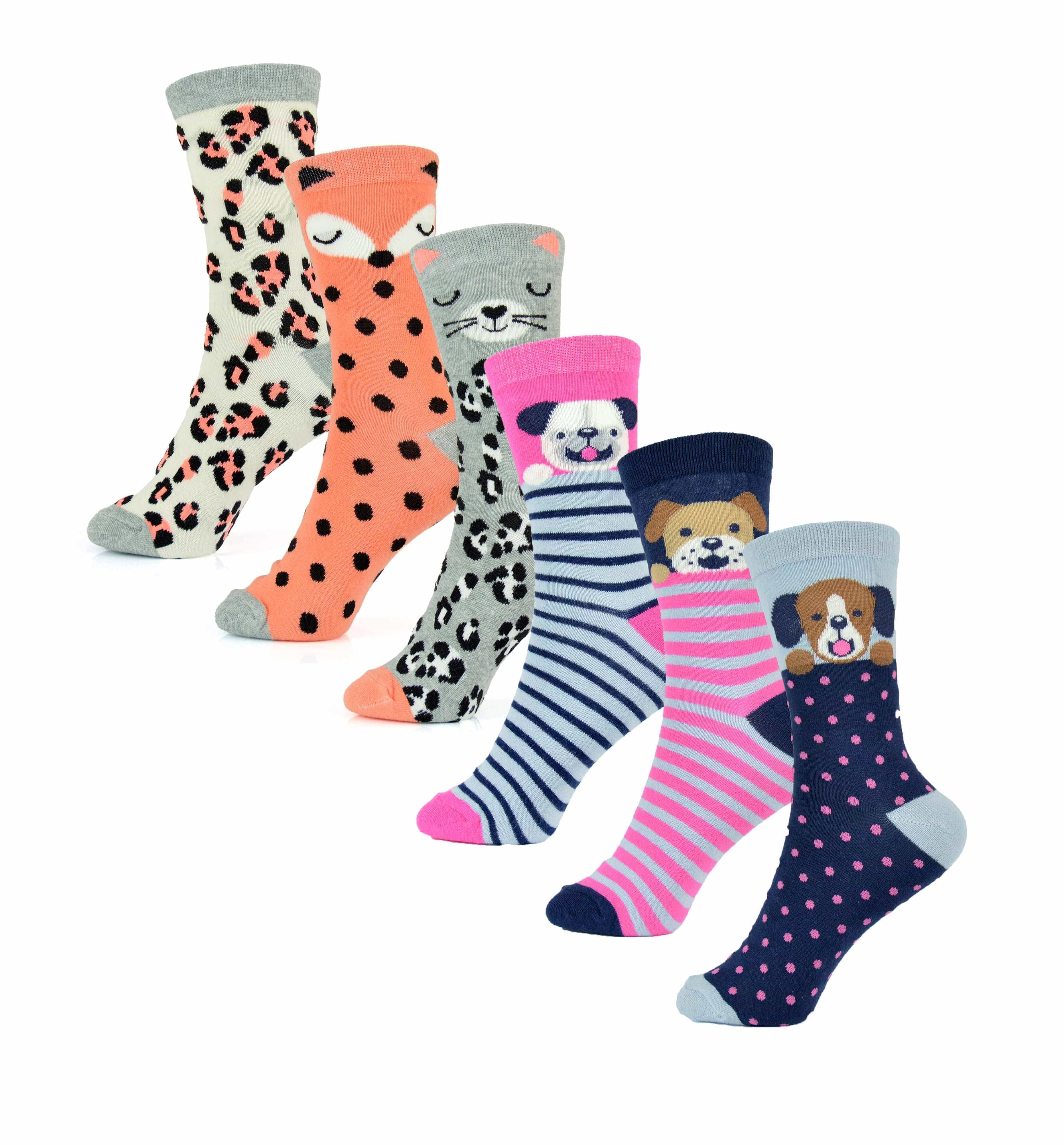 Sock Stack Womens Cotton Rich Socks 6 Pairs UK Size 4-7 Breathable Durable Reinforced Heel Toe Multipack Value