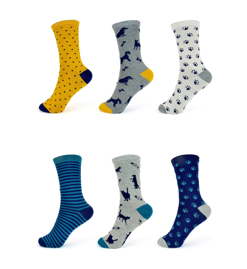 Sock Stack Womens Cotton Rich Socks 6 Pairs UK Size 4-7 Breathable Durable Reinforced Heel Toe Multipack Value