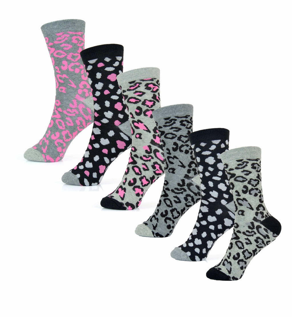 Sock Stack Womens Cotton Rich Socks 6 Pairs UK Size 4-7 Breathable Durable Reinforced Heel Toe Multipack Value