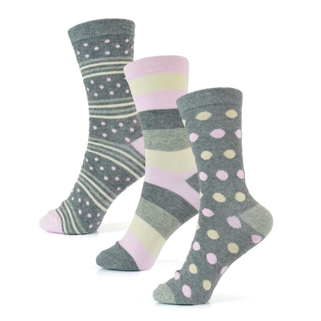 Sock Stack Womens Cotton Rich Socks 6 Pairs UK Size 4-7 Breathable Durable Reinforced Heel Toe Multipack Value