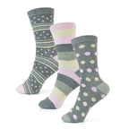 Sock Stack Womens Cotton Rich Socks 6 Pairs UK Size 4-7 Breathable Durable Reinforced Heel Toe Multipack Value