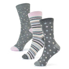 Sock Stack Womens Cotton Rich Socks 6 Pairs UK Size 4-7 Breathable Durable Reinforced Heel Toe Multipack Value