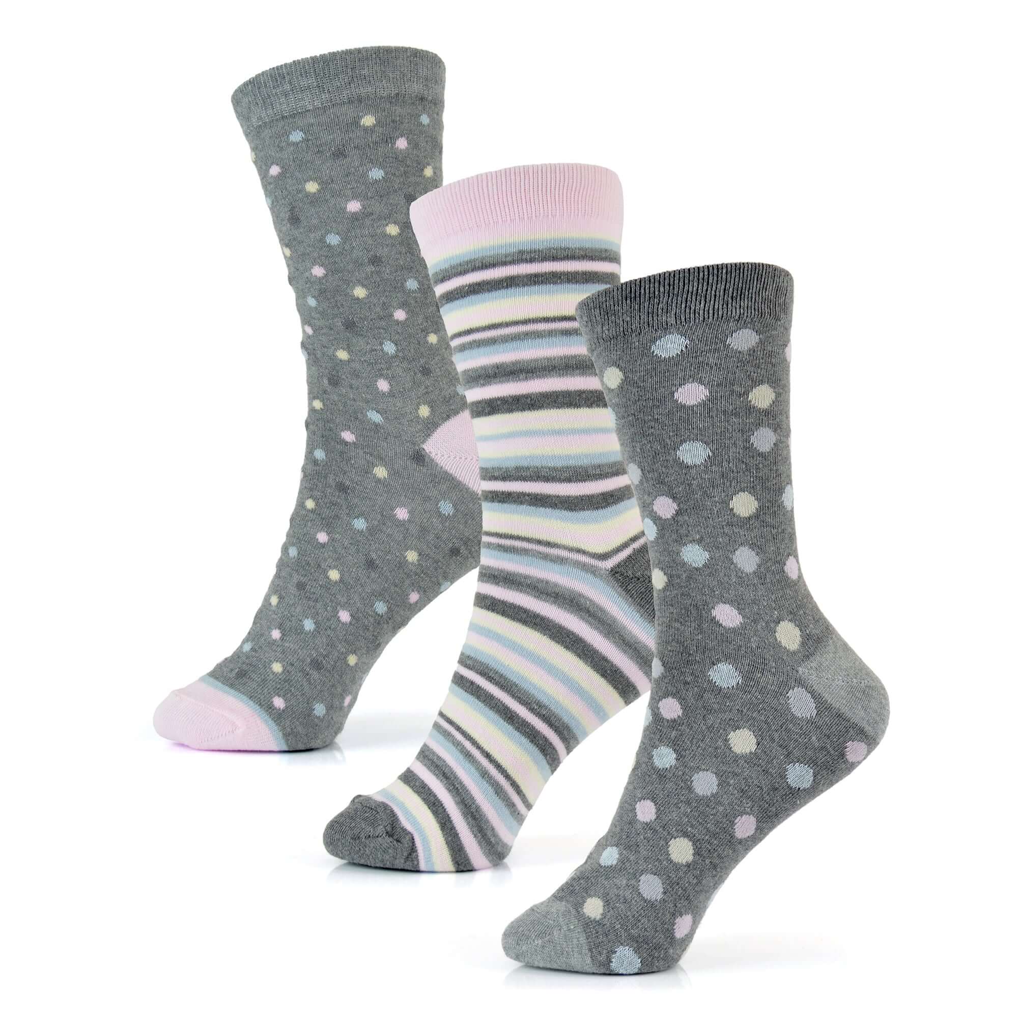 Sock Stack Womens Cotton Rich Socks 6 Pairs UK Size 4-7 Breathable Durable Reinforced Heel Toe Multipack Value