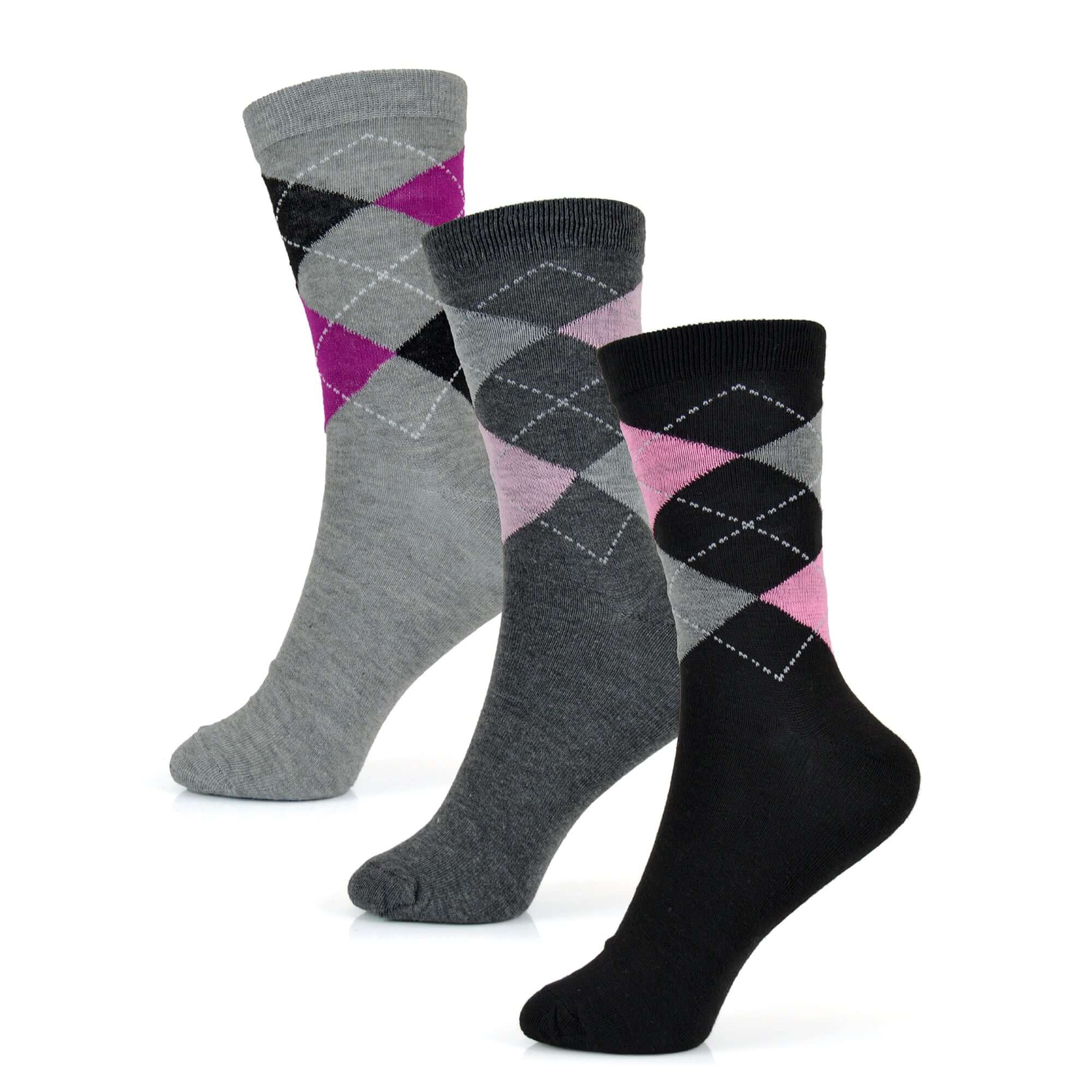 Sock Stack Womens Cotton Rich Socks 6 Pairs UK Size 4-7 Breathable Durable Reinforced Heel Toe Multipack Value