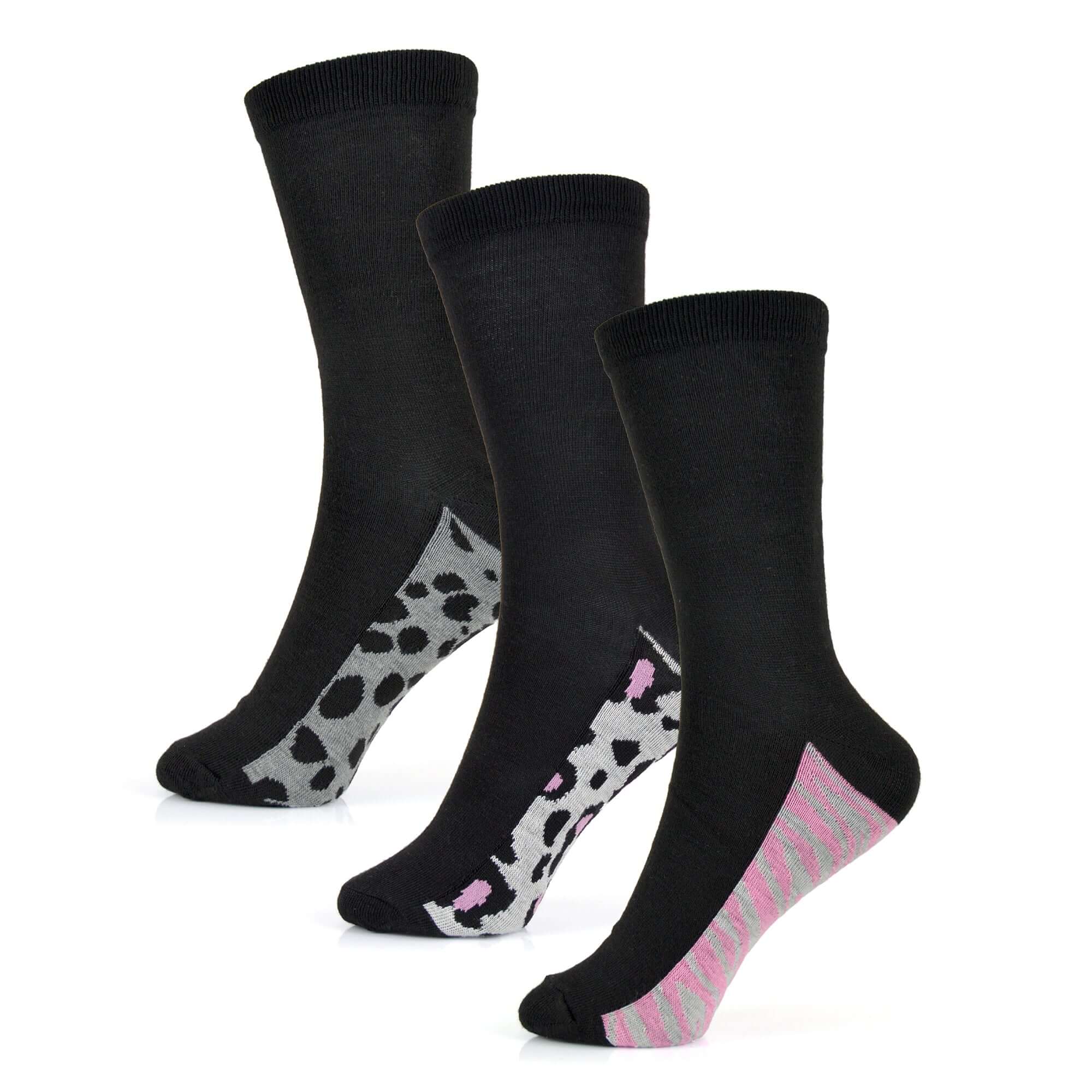 Sock Stack Womens Cotton Rich Socks 6 Pairs UK Size 4-7 Breathable Durable Reinforced Heel Toe Multipack Value