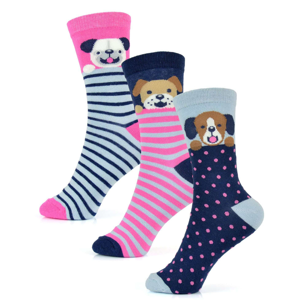 Sock Stack Womens Cotton Rich Socks 6 Pairs UK Size 4-7 Breathable Durable Reinforced Heel Toe Multipack Value