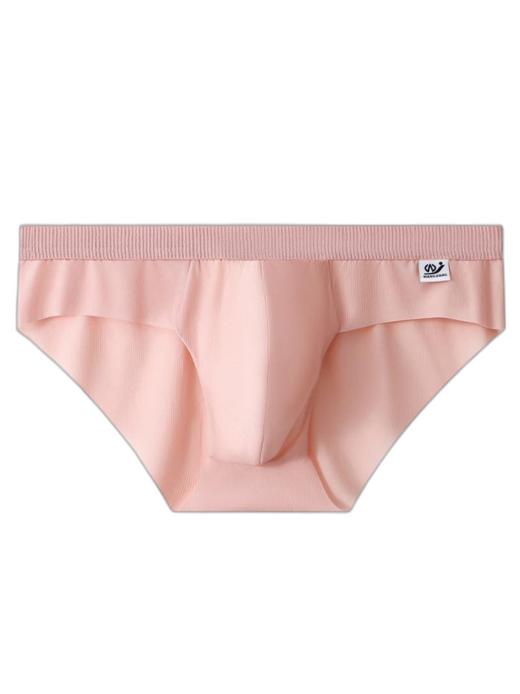 3 Pack Men's Ultra-Thin Breathable Ribbed Ice Silk Briefs
