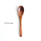 TinyWooden Baby Eating Spoon – Natural Wooden Construction, Safe & Durable Design | Essential First Feeding Utensil for Infants & Toddlers