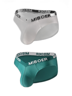 2 Pack Men's U-Pouch V-Front Low-Rise Briefs