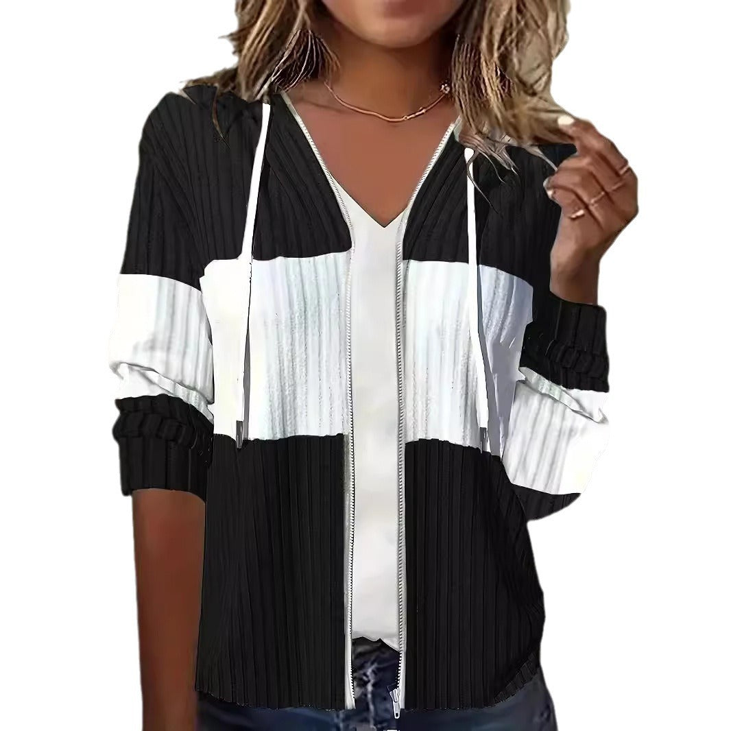 Hooded Casual Thermal Zipper Women's Coat