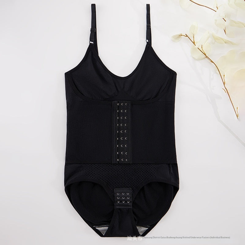 Body Shaping Butt Lifting Abdomen Tightening Snap Button Jumpsuit