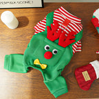 Christmas Pet Dogs Cats Coats Dress Up Costume Elk Pocket Sweatshirt Teddy Bichon Puppy Kitten Vest Xmas Warmer Pets Clothes