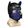 Mr S Leather NEOPRENE Puppy Hood | Black & Navy Blue