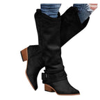 Women's Suede Knight Boots | High Tube Martin Boots | European Fashion | 6 Colours | EU 35–43 | Michan Direct