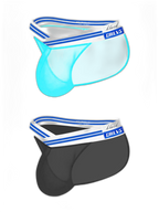 2-pack Men's Sexy Semi-transparent Mesh Briefs