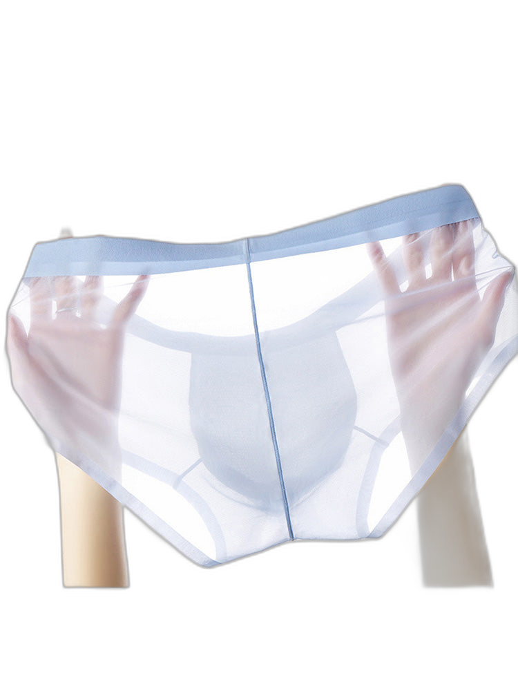 2 Pack Men's Ultra-Thin Breathable Antibacterial Crotch Briefs