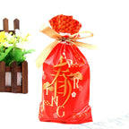 Christmas old man tree drawstring bag