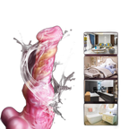 Crimson Dragon - 8.2 Inch Vibration & Thrusting  Dragon Dildo - Knot Dildo