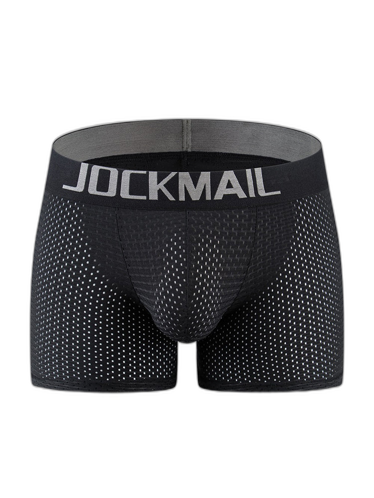 Sponge Cushion Mesh Buttock Boxer Briefs
