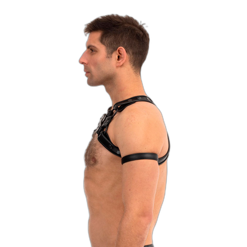 Prowler RED Leather Cross Harness Black