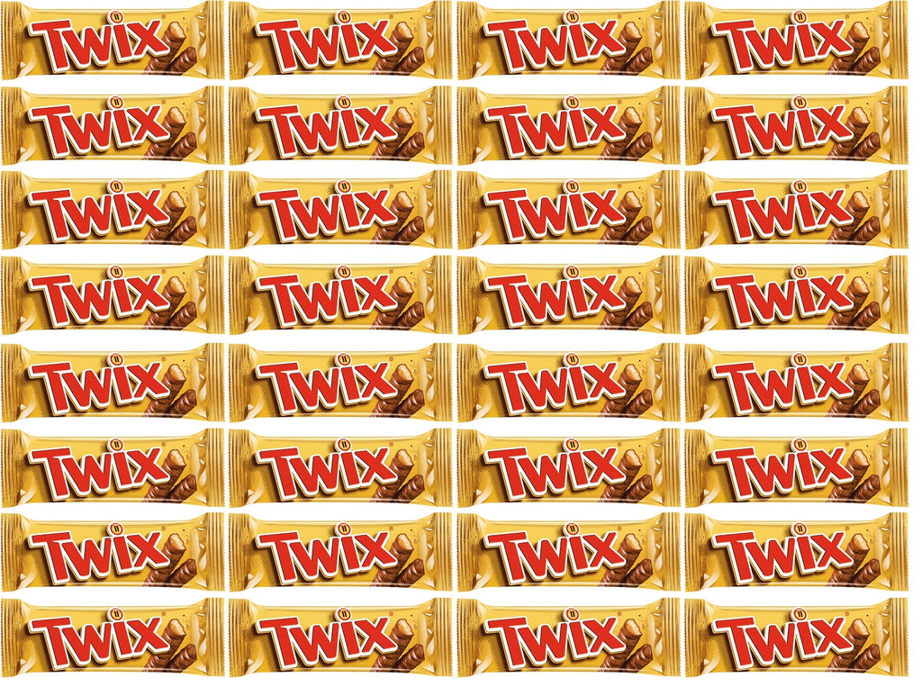 32 x Twix Chocolate Biscuit Twin Bars  - 50GM