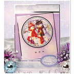 Luxury Topper Set: Frosty's Family - Adorable Scorable Snowman Christmas Card