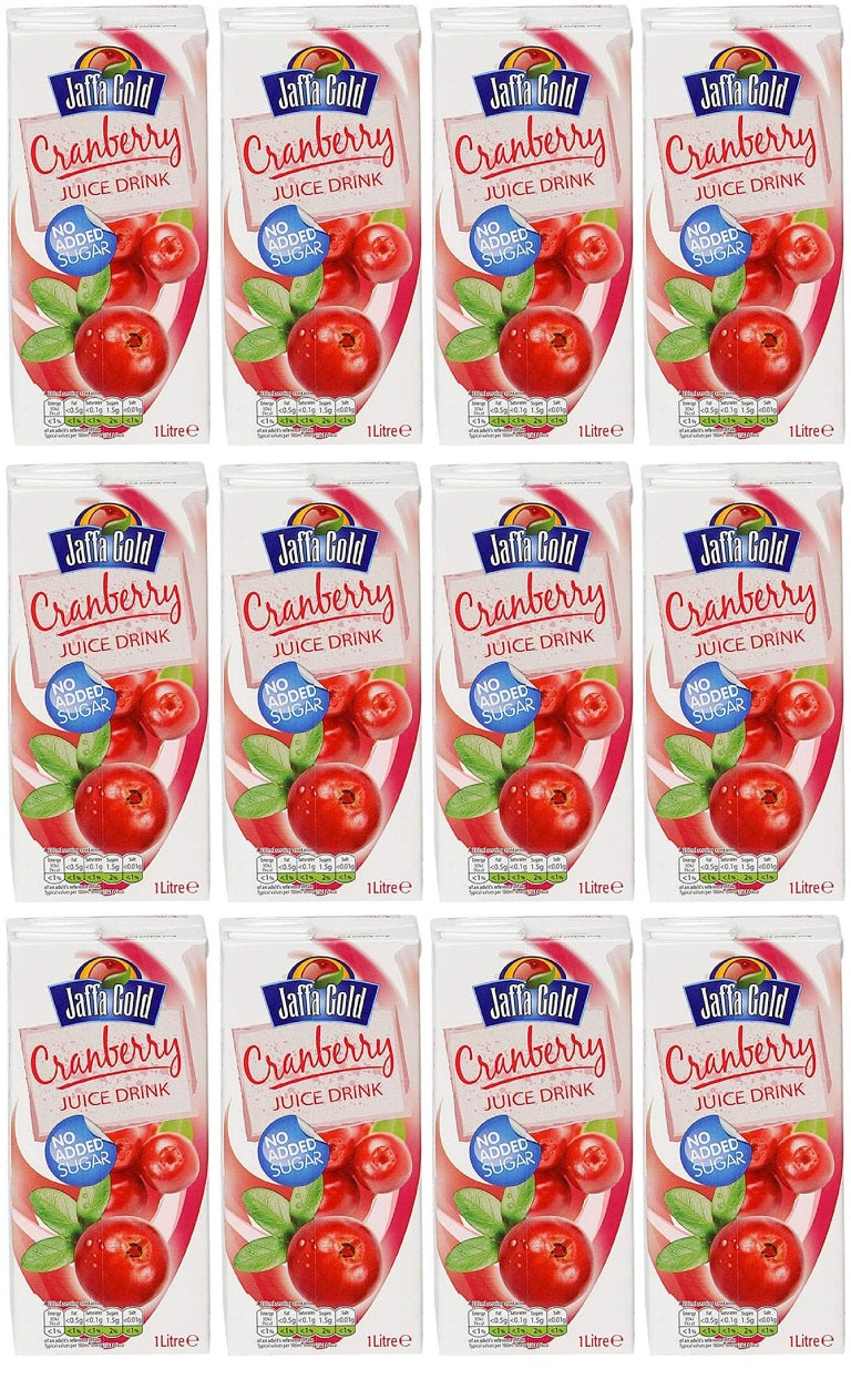 12 x Jaffa Gold Cranberry Juice Drink 1 Litre