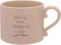 Widdop Moments Stoneware Ceramic Dad Mug - Dad My Hero Mug - Fawn Colour - Coffee Mug Tea Hot Drinks - Approx 350ml - Gift for Dad Him