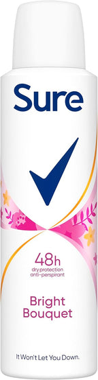 6 x Sure  Anti-Perspirant Aerosol Bright Bouquet 150 Ml