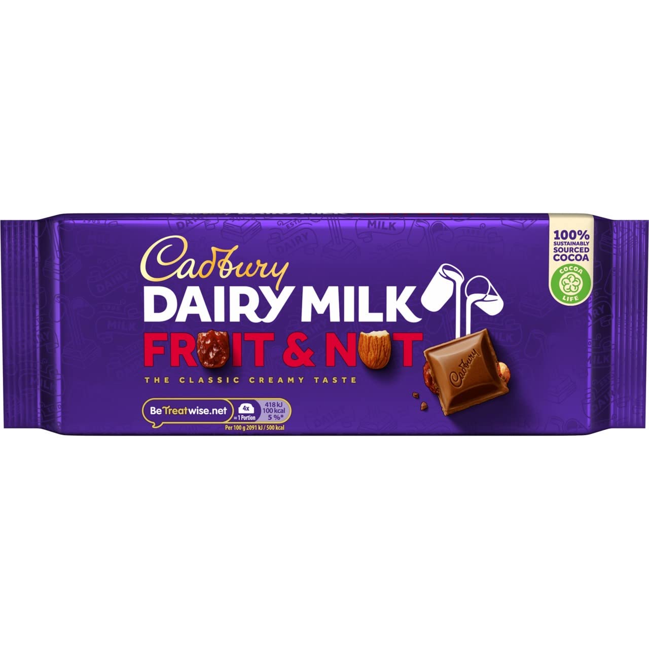 Cadbury Dairy Milk Fruit & Nut Bar 120 g (Pack of 7)