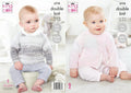 King Cole 5778 Baby DK Cardigan Sweater Knitting Pattern