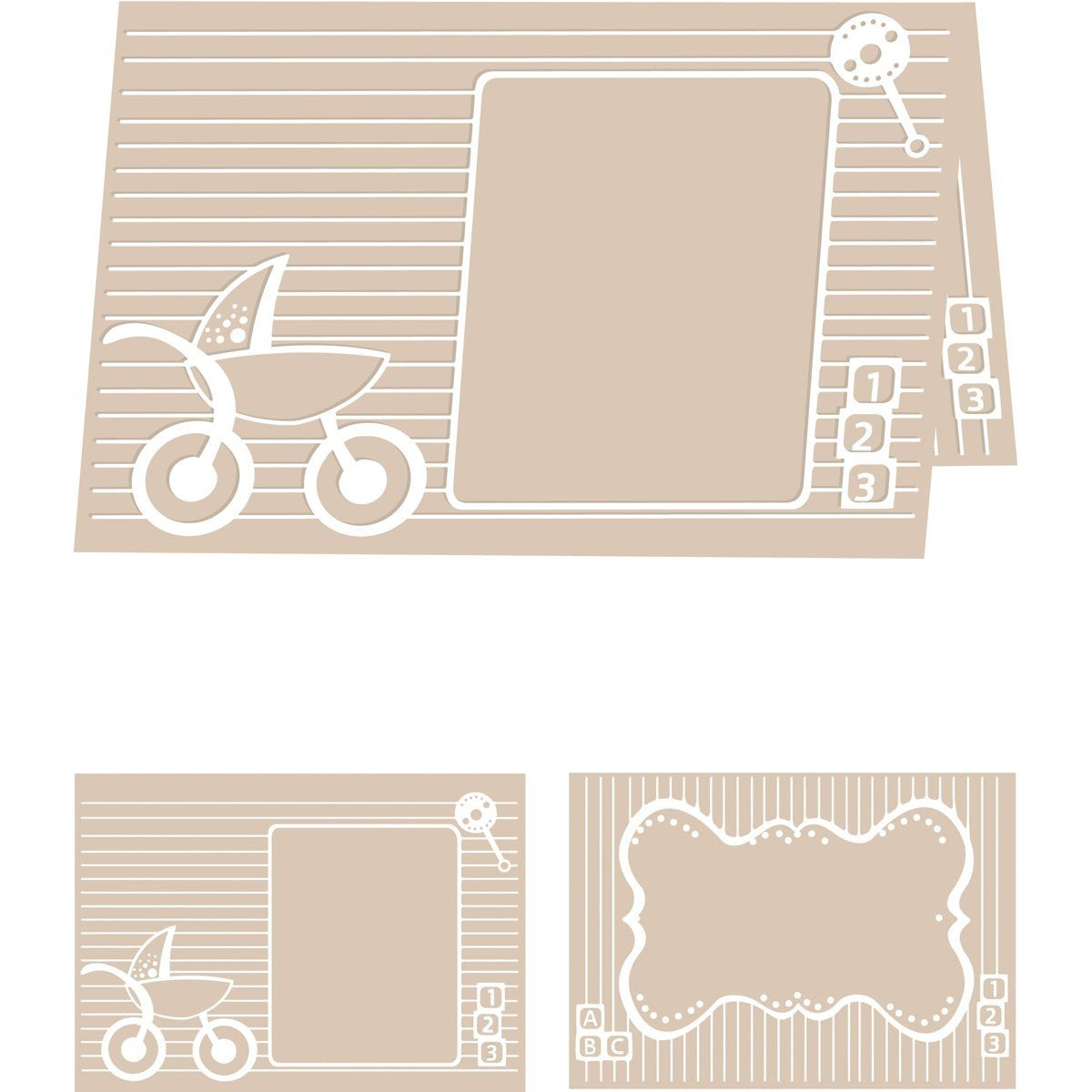 Craftwell USA Baby Blocks Embossing Folder, 8.27 by 11.69-Inch