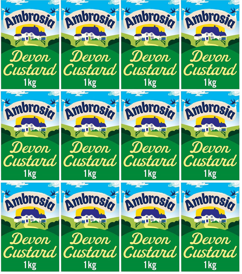 12 x Ambrosia Devon Custard  - 1KG