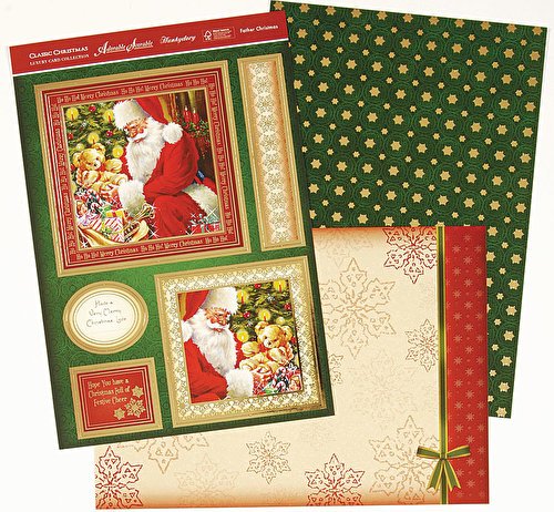 hunkydory adorable scorable luxury card collection classic christmas father christmas